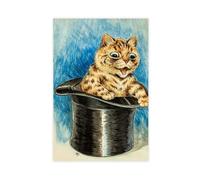 QITJSGD The Cat in The Magic HatCanvas Poster Wall Art Decor Print Picture Paintings for Living Room Bedroom Decoration20x30inch(50x75cm)