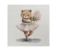 QITJSGD The Dancing BearCanvas Poster Wall Art Decor Print Picture Paintings for Living Room Bedroom Decoration20x20inch(50x50cm)