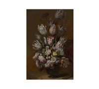 QITJSGD Vintage still Life with FlowersCanvas Poster Wall Art Decor Print Picture Paintings for Living Room Bedroom Decoration08x12inch(20x30cm)