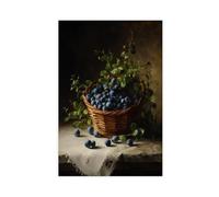 QITUBVAF Blueberry BranchCanvas Poster Wall Art Decor Print Picture Paintings for Living Room Bedroom Decoration 20x30inch(50x75cm)