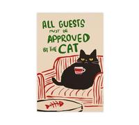 QITUBVAF Cat Rights Funny PosterCanvas Poster Bedroom Decor Landscape Office Room Decor Gift 20x30inch(50x75cm)