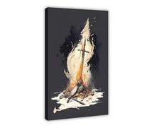 QITUBVAF Dark Souls BonfireCanvas Poster Wall Art Decor Print Picture Paintings for Living Room Bedroom Decoration 16x24inch(40x60cm)
