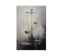 QITUBVAF Golden Justice ScaleCanvas Poster Wall Art Decor Print Picture Paintings for Living Room Bedroom Decoration 08x12inch(20x30cm)