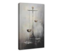 QITUBVAF Golden Justice ScaleCanvas Poster Wall Art Decor Print Picture Paintings for Living Room Bedroom Decoration 24x36inch(60x90cm)