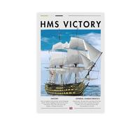 QITUBVAF HMS Victory Naval PrintCanvas Poster Bedroom Decor Landscape Office Room Decor Gift 20x30inch(50x75cm)