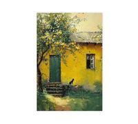 QITUBVAF Lemon Tree Late SummerCanvas Poster Bedroom Decor Landscape Office Room Decor Gift 12x18inch(30x45cm)