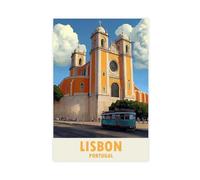 QITUBVAF Lisbon Travel PosterCanvas Poster Wall Art Decor Print Picture Paintings for Living Room Bedroom Decoration 16x24inch(40x60cm)