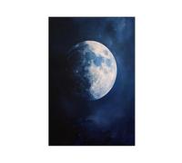 QITUBVAF Melancholy Night SkyCanvas Poster Wall Art Decor Print Picture Paintings for Living Room Bedroom Decoration 08x12inch(20x30cm)