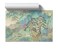 Qiu Ying Chinese Oriental 1 | Unframed Wall Art Print | Ready to Frame Poster | Modern Home Decor Picture | Artwork for Living Room, Bedroom, Kitchen or Office | A3 (29.7x42 cm)