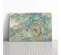 Qiu Ying Chinese Oriental Vol.1 Canvas Print | Gallery Wrapped 30mm Frame Wall Art | 24x16 inches | Ready to Hang | Modern Picture | Living Room Bedroom Lounge Office