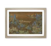 Qiu Ying Chinese Oriental Vol.2 Framed Print | A2 Oak Framed Wall Art | Ready to Hang | Modern Nature Picture | Living Room Bedroom Lounge Office