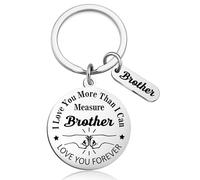 Qiubewi Gifts for Brother from Sister Unique Birthday Gifts for Little Big Brother Brothers Adult Men Boys Christmas Graduation Keychains Gift Cool Brothers Car Keychain Accessories Present