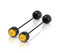 qiuboou For CBR600RR 2009-2015 Front & Rear Fork Wheel Axle Sliders Crash Falling Cap Pad Wheel Protector(Gold)