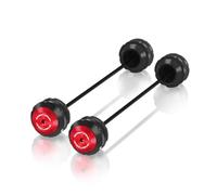 qiuboou For YZF-R6 R6 2017-2024 Front & Rear Fork Axle Wheel Sliders Crash Falling Protector Cap Pad(Red)