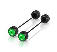 qiuboou Wheel Protector For CBR1000RR CBR600RR CBR650R CBR650F Front & Rear Fork Wheel Axle Sliders Crash Cap Pad(Green)