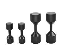 QIUDongne 4 Pcs Aluminium Flange Two Hole Pins 1-1/8 Inch Two Hole Alignment Pins & 1-5/8 Inch Detachable Flange Black