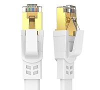Qiuean Ethernet Cable 25 FT, Cat8 High Speed Outdoor&Indoor Cat8 LAN Network Cable 40Gbps, 2000Mhz with Gold Plated RJ45 Connector, Weatherproof S/FTP UV Resistant for Router/Gaming/Modem (25)