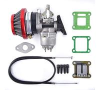 Qiufadong QC099-CA Air Filter Stack Carburetor Carb 2 Stroke 47cc 49cc Mini ATV Quad Dirt Pocket Bike Red