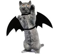 Qiufruit Halloween Cat Bat Wing Costume Cute Pet Dog Dress Up Small Kitten Puppy Apparel Decoration for Cosplay Parties