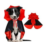 Qiufruit Halloween Pet Cape Costume Cat Vampire Cloak Costume Dog Cosplay Apparel Outfit Accessories for Puppies Kittens (Red)