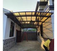 QIUHTR Polycarbonate Panel Roofing Sheets Acrylic Plastic Sheet 2mm Thick Greenhouse Panels for Greenhouse, Outdoor, Plant Stand Roof(Brown,100x400cm)