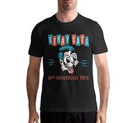 QIUHYU Stray Cats T Shirt Men's Cotton Fashion Casual Round Neck Short Sleeve Tees S Black 3XL