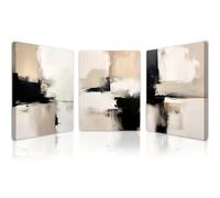 Qiukoo Set of 3 Modern Canvas Wall Art Framed Abstract Prints Waterproof Fabric with Hooks Wall Decoration Artwork Prints for Living Room Bedroom Pictures 16 x 20 inch