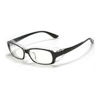 QIULAO Adult anti-pollen allergy glasses, wrapped three-dimensional protective goggles. Anti-fog, anti-blue, anti-drop, anti-dust, suitable for safety glasses worn by adults (Color : Black)