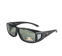 QIULAO Anti-pollen Glasses, Myopia Polarized Sunglasses, UVA/UVB Prevention, Safety Glasses For Adults And Women, Large Format Myopia Glasses (Color : Polarized green, Size : Matte black)