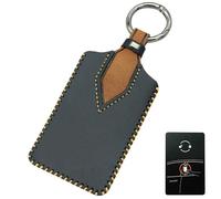 QIULIFAN Key Card Holder for Tesla Model 3 Model Y Genuine Leather Key Holder for Tesla,Black