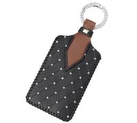 QIULIFAN Key Card Holder for Tesla Model 3 Model Y PU Leather Key Holder for Tesla,Black