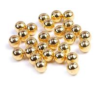 QIULKU Pearl Beads,Sew Pearl Beads Loose 3mm-12mm Shiny Gold Color No Holes Pearl DIY Plastic Imitation Pearl Bead For Garment Hand Craft Art Decoration(5mm 1000PCS)