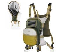 Qiullen Fly Fishing Chest Pack-Lightweight Water-Resistant Wading Vest with Quick-Release Workstation, Dual Fly Drying Patches & Silent Net Carry. Holds 2 Large Fly Boxes. Adjustable Fit