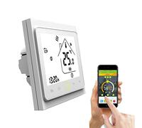 Qiumi Smart Wifi Thermostat for individual Gas/Water Boiler Heating Works with Amazon Alexa Google Home IFTTT Dry Contact,5A 95~240V AC