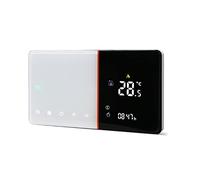Qiumi Smart WiFi thermostat temperature controller for floor heating electric work with Alexa Google Home, PM 2.5 in APP Weather, humidity and ultraviolet display,16A 95~240V AC