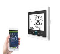 Qiumi Smart WiFi thermostat temperature controller for floor heating electric work with Amazon Alexa Google Home IFTTT, 16A 95~240V AC