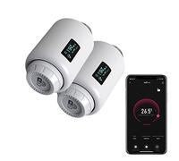 Qiumi Smart Wifi Thermostatic Radiator Valves Wifi Direct Programmable Controller with Googlehome Voice Control