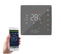 Qiumi WiFi Color Thermostat for Independent Gas Water Boiler Heating | Hands-free Alexa & Google Home control, 5A dry contact relay, 95~240VAC,eye-caring LED screen, dedicated for single boiler