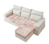 QIUMING 1/2/3/4Seater Crushed Velvet Sofa Seat Covers Plush Stretch Sofa Cushion Covers Elastic Couch Slipcover for Living Room Decor