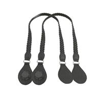 QIUMING 1 Pair Long Short leather PU Weave Handles with Tear Drop End For Classic Mini O Bag For Obag Women Bag shoulder Bag