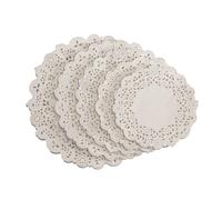 QIUMING 100pcs 3.5inch 4.5Inch 5.5inch 6.5inch Round Pink White Paper Lace Doilies For Cake Placemat Party Gift Decoration Placemats Paper
