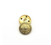 QIUMING 10pcs 15/18/20/23/25 mm golden gold color metal buttons garment coat sewing accessories buttons for clothing crafts