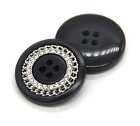 QIUMING 10Pcs 4 Holes Resin Combined Diamond Buttons For Clothes Glamour Women Coat Sweater Knit Decorations Sewing Accessories