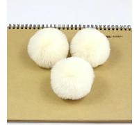QIUMING 10pcs/lot DIY Faux Rabbit Fur Pompom Artificial Polyester Balls Pom Poms For Hats Cap Scarf Gloves Keychain 6-10cm