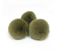 QIUMING 10pcs/lot DIY Faux Rabbit Fur Pompom Artificial Polyester Balls Pom Poms For Hats Cap Scarf Gloves Keychain 6-10cm
