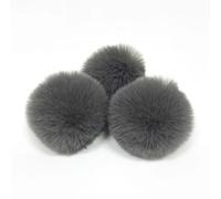 QIUMING 10pcs/lot DIY Faux Rabbit Fur Pompom Artificial Polyester Balls Pom Poms For Hats Cap Scarf Gloves Keychain 6-10cm