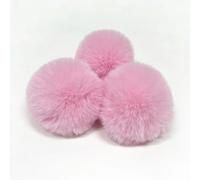 QIUMING 10pcs/lot DIY Faux Rabbit Fur Pompom Artificial Polyester Balls Pom Poms For Hats Cap Scarf Gloves Keychain 6-10cm