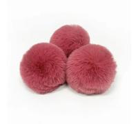 QIUMING 10pcs/lot DIY Faux Rabbit Fur Pompom Artificial Polyester Balls Pom Poms For Hats Cap Scarf Gloves Keychain 6-10cm
