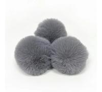 QIUMING 10pcs/lot DIY Faux Rabbit Fur Pompom Artificial Polyester Balls Pom Poms For Hats Cap Scarf Gloves Keychain 6-10cm