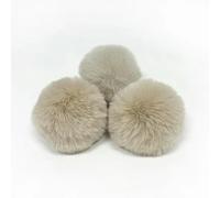QIUMING 10pcs/lot DIY Faux Rabbit Fur Pompom Artificial Polyester Balls Pom Poms For Hats Cap Scarf Gloves Keychain 6-10cm